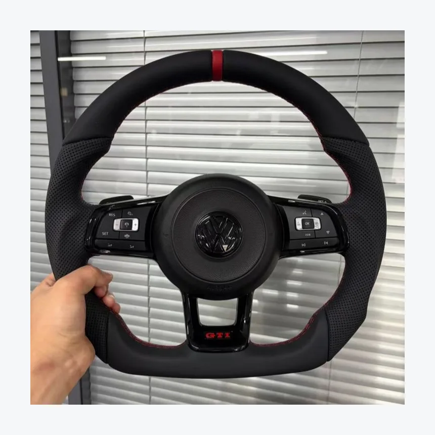 Volkswagen Golf Leather Steering Wheel | WELTHEIM Volkswagen Golf Leather Steering Wheel — Custom Steering Wheel