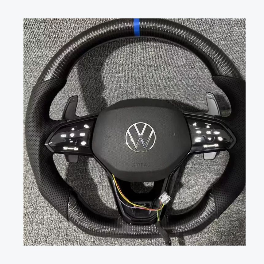 Volkswagen Model S Gloss Carbon Fiber Wheel | WELTHEIM Volkswagen Model S Gloss Carbon Fiber Wheel — Custom Steering Wheel