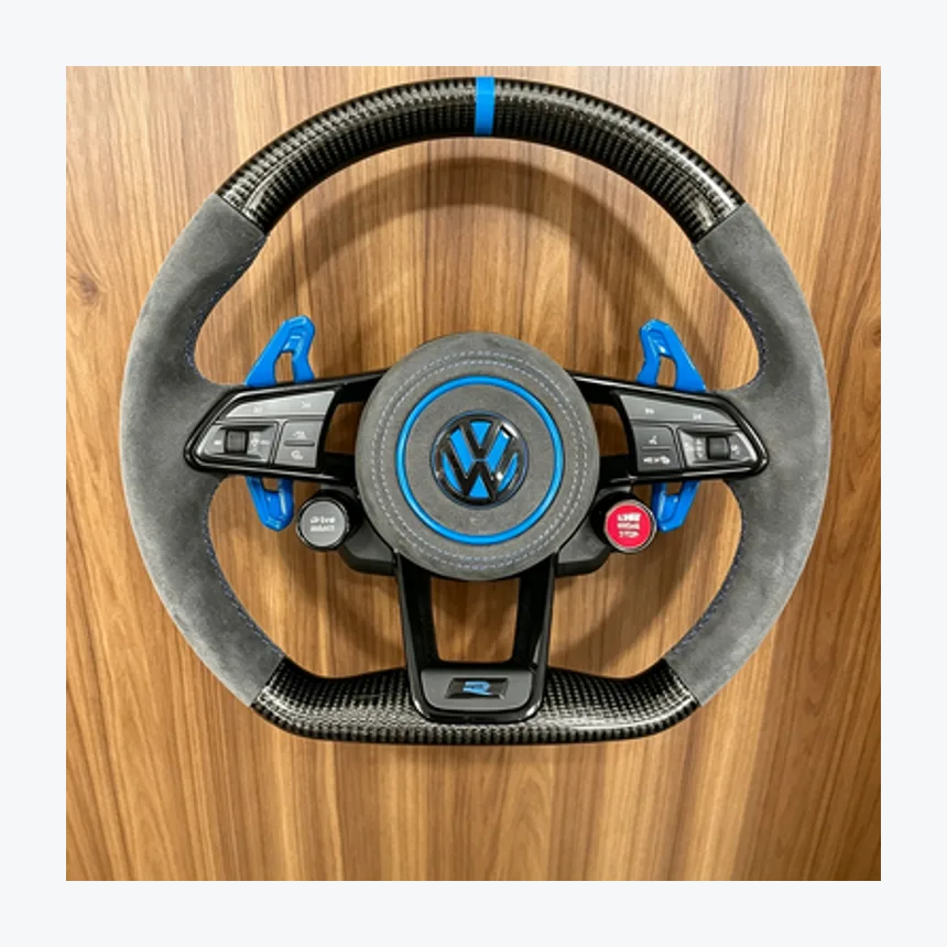 Volkswagen MK7 Matte Carbon Fiber Wheel | WELTHEIM Volkswagen MK7 Matte Carbon Fiber Wheel — Custom Steering Wheel